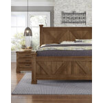 Cool Rustic Queen X Bed With X Footboard - Image 4