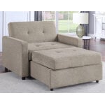 Noah Convertible Sleeper Chair-and-a-half, Brown