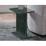 Irma I-beam Solid Empress Green Marble Accent Table - Image 2