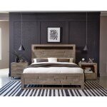Intrigue King Led Panel Bed
