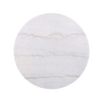 Colvin, 36″ Round White Marble Top Cocktail Table, Castered, Black - Image 4