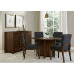Crafted Cherry Dining by Ben & Erin Napier 48 inch ROUND TABLE w/ Wood Base - Image 9