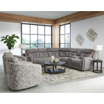 Point Break Power Headrest RAF Console Loveseat Triple Power (2 recliners) & Hidden Cupholders - Image 4
