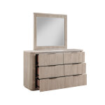 Henry Reeded 42″ Mirror, Tan Finish - Image 7