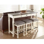 Joanna4-piece Sofa Bar Set, Sofa Bar & 3 Counter Stools - Image 2