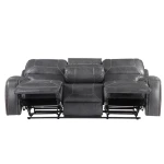 Keily Sofa, Manual Reclining, Drop-down Console, Grey - Image 3