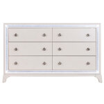 Cassie Illuminating Glam 58″ Dresser, Shimmering Pearl Finish - Image 3