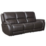 Alexandria Power Leather Reclining Sofa, Chocolate - Image 7