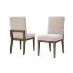 Dovetail Dining UPHOLSTERED SIDE CHAIR GREY FABRIC