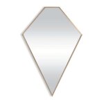 Diamond Wall Mirror Brass 25 x 44 inch