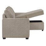 Noah Flippable, Convertible Storage Sleeper Chofa, Tan - Image 23