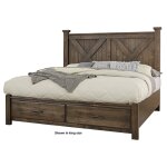 Cool Rustic Cal King X Bed With Footboard Storage