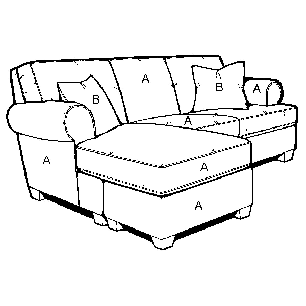 73872e48096bf5d8e069d26c9c4a91a8 2285 Sofa w/chaise - Image 1