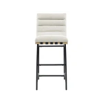 Nicco 30-inch Bar Chair, Eggshell Polyester Fabric - Image 7
