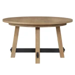 Aubrey 5-piece 54″ Round Dining Table Set, Driftwood - Image 6