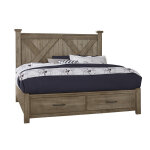 Cool Rustic Queen X Bed With Footboard Storage