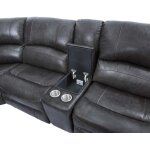 Denver Dual-power 6-piece Sectional, Charcoal - Image 12