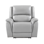 Alexandria Leather Power Recliner, Stone - Image 4