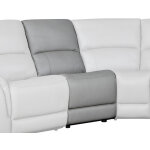 Alexandria Armless Leather Chair, Stone