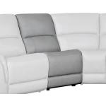 Alexandria Armless Leather Chair, Stone