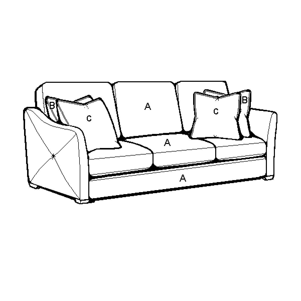 7639b7777be47dc70a756809019e64cb R019 Sofa 87 - Image 1