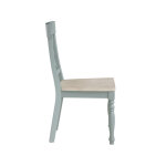 Darcy Solid Wood Side Chair, Mint Green And Parchment Finish - Image 5