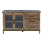 Grayson Gray Marble Top Server