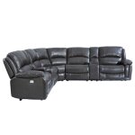 Denver Dual-power 6-piece Sectional, Charcoal - Image 4