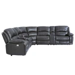 Denver Dual-power 6-piece Sectional, Charcoal - Image 4