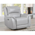 Alexandria Leather Power Recliner, Stone - Image 3