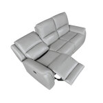 Alexandria Power Leather Reclining Sofa, Stone - Image 8