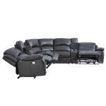 Denver Dual-power 6-piece Sectional, Charcoal - Image 3