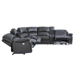 Denver Dual-power 6-piece Sectional, Charcoal - Image 3