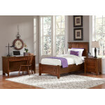 Bonanza Twin Mansion Storage Bed - Cherry Finish - Image 5