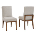 Crafted Cherry Dining by Ben & Erin Napier UPH SIDE CHAIR OATMEAL FABRIC