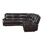 Alexandria Armless Leather Reclining Chair With Power Footrest, Chocolate - Image 6