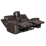 Aria Dual-power Reclining Sofa, Saddle Brown - Image 4