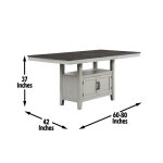 Hyland 80-inch Counter Table W/20-inch Leaf - Image 10