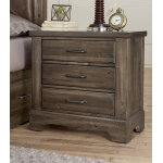Cool Rustic Nightstand - 3 Drawers - Image 11