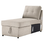 Noah Reversible Storage Chaise, Tan - Image 3