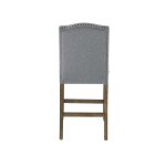 Grayson 24″ Counter Stool, Upholstered With Nailhead, Gray - Image 5