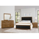 Crafted Cherry Bedroom by Ben & Erin Napier Upholstered Bed-Black Fab - Image 4