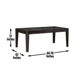 Ally 60-78 Inch Dining Table W/18″ Leaf - Image 7