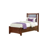 Bonanza TWIN UPHOLSTERED STORAGE BED 3/3 - BLUE