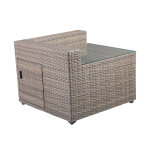 Tamyra Resin Wicker Side Table & Ottoman - Image 5
