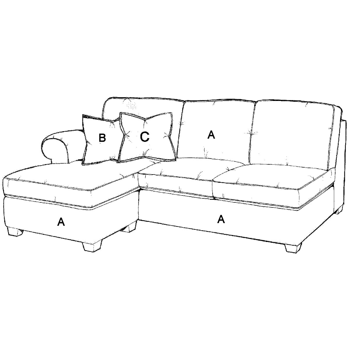 86e170a3100a54b31b0a93c3f3033ba5 2583 LHF Sofa w/chaise - Image 1
