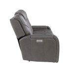 Daniel Triple Power Home Theater Leather Reclining Sofa With Drop-down Control Console, Built-in Speakers & Vibration, Heat, And Massage - Image 12