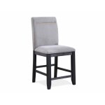 Yves 24″ Counter Stool, Grey Upholstered