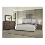 Crafted Oak by Ben & Erin Napier Erin's Upholstered Bed - Oatmeal Fabric - Image 4