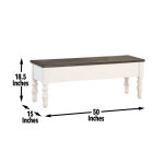 Joanna Two Tone Storage Bench - Image 4